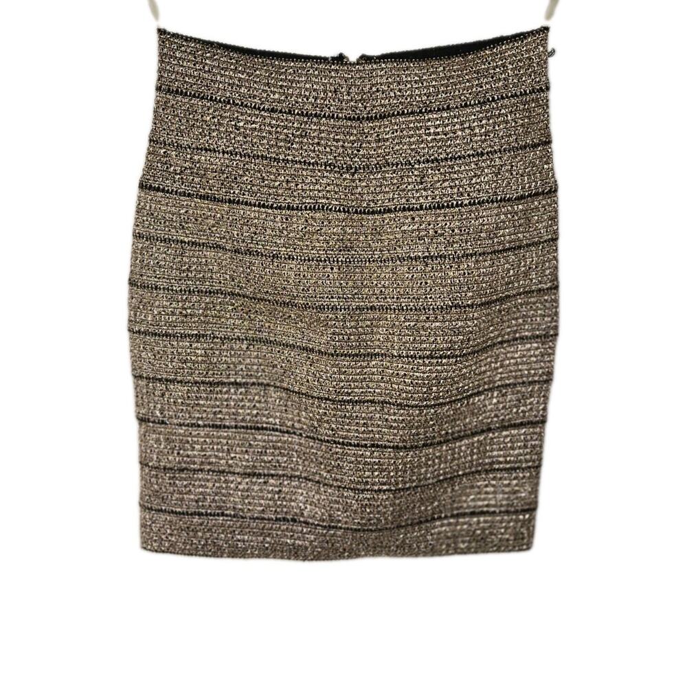 Privy Metallic Silk & Cotton Rose Gold Mini Skirt US Womens Size S Glam Whimsy